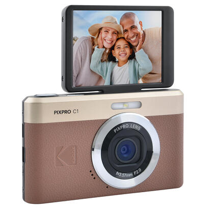 camara-digital-kodak-pixpro-c1-13mp-zoom-optico-4x-marron