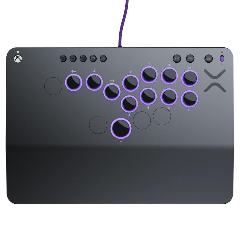 pdp-victrix-pro-ko-leverless-fight-stick-gris-usb-panel-de-mandos-tipo-maquina-recreativa-pc-xbox-series-s-xbox-series-x