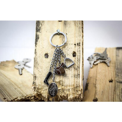 troika-kr13-17ch-llavero-tipo-cartera-anilla-de-llavero-negro-marron-plata