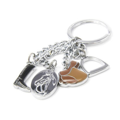 troika-kr13-17ch-llavero-tipo-cartera-anilla-de-llavero-negro-marron-plata