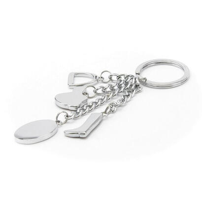 troika-kr13-17ch-llavero-tipo-cartera-anilla-de-llavero-negro-marron-plata