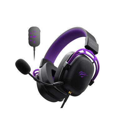 auriculares-havit-h2002cu-para-juegos-negro-y-morado