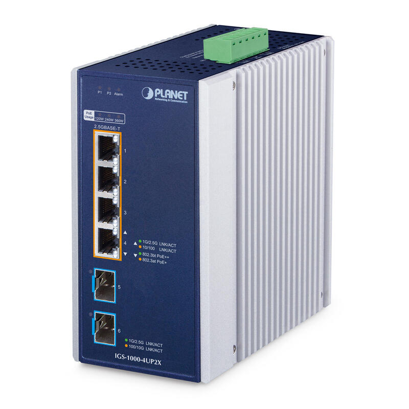 planet-igs-1000-4up2x-switch-25g-ethernet-10010002500-energia-sobre-ethernet-poe-aluminio-azul
