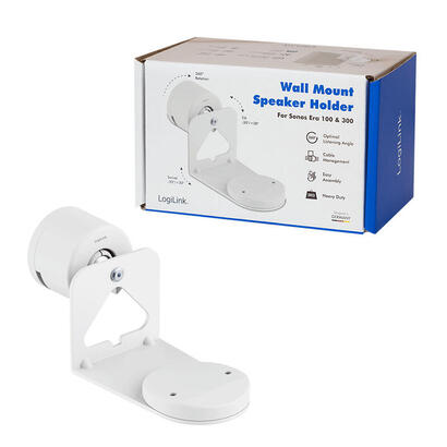 logilink-bp0207w-soporte-de-altavoz-pared-plastico-acero-blanco