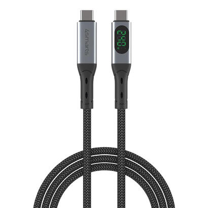cable-4smarts-541438-usb-usb4-gen-2x2-15-m-usb-c-negro-gris