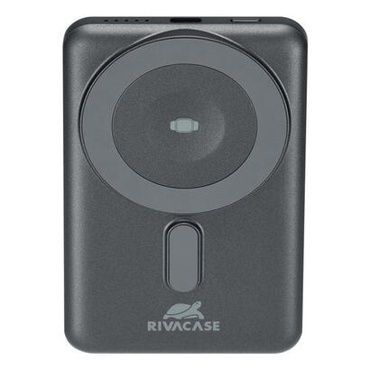 rivacase-va2607-bateria-externa-polimero-de-litio-5000-mah-cargador-inalambrico-negro-gris