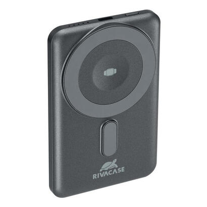 rivacase-va2607-bateria-externa-polimero-de-litio-5000-mah-cargador-inalambrico-negro-gris