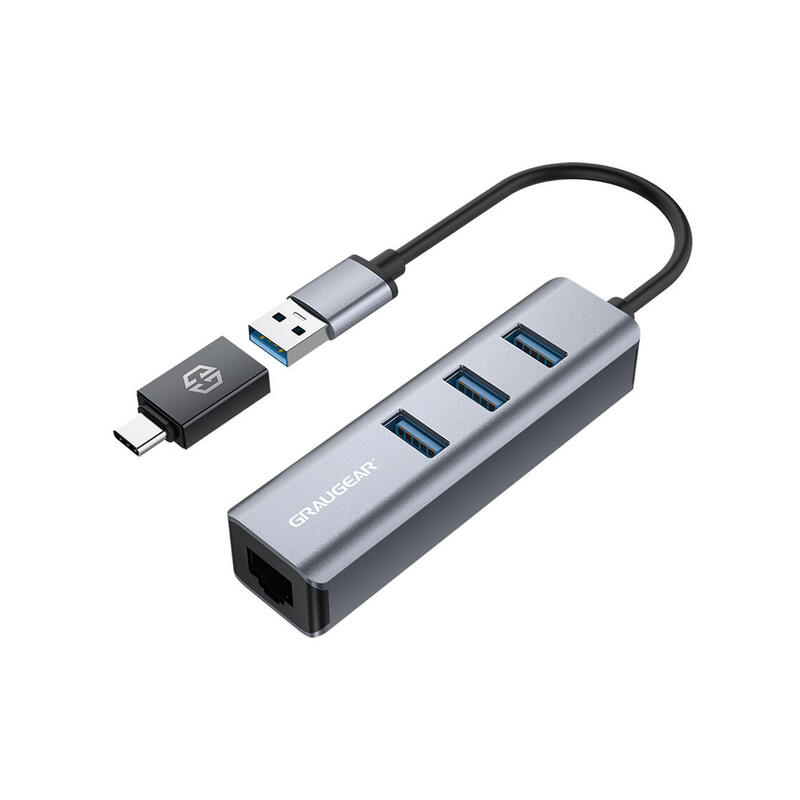 hub-usb-grisgear-3-puertos-usb-30-type-a-gbit-lan-minorima