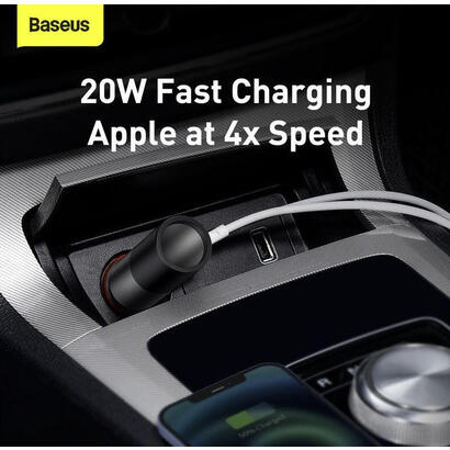 baseus-share-together-fast-z-gniazdem-zapalniczki-2x-usb-120w-szara baseus-share-together-fast-z-gniazdem-zapalniczki-2x-usb-120w-szara