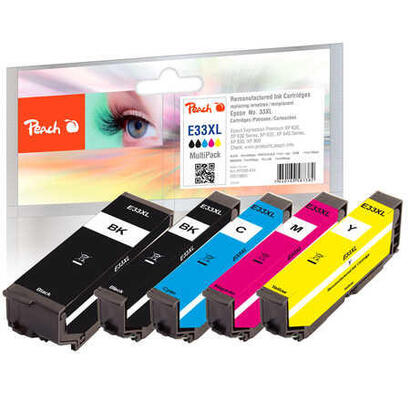 tinta-peach-epson-no33xl-t3357-multipack-bkpbkcmy-remanufactured