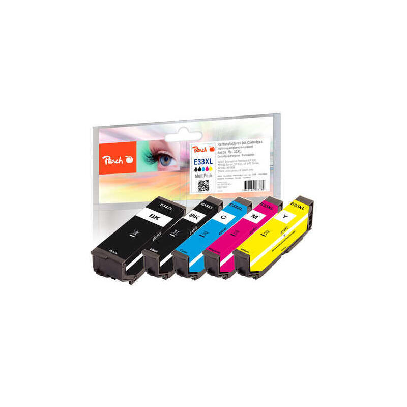 tinta-peach-epson-no33xl-t3357-multipack-bkpbkcmy-remanufactured tinta-peach-epson-no33xl-t3357-multipack-bkpbkcmy-remanufactured