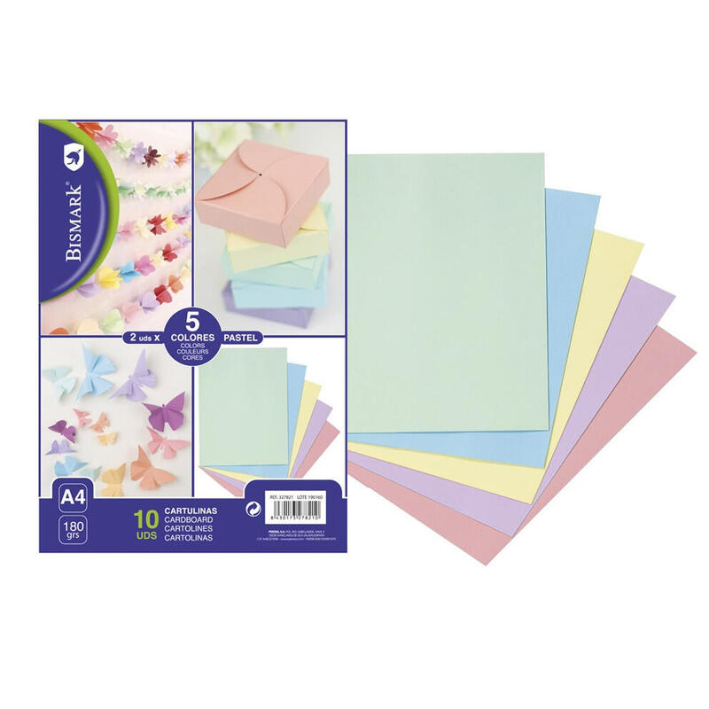 bismark-pack-de-10-cartulinas-180-a4-colores-pastel-surtidos