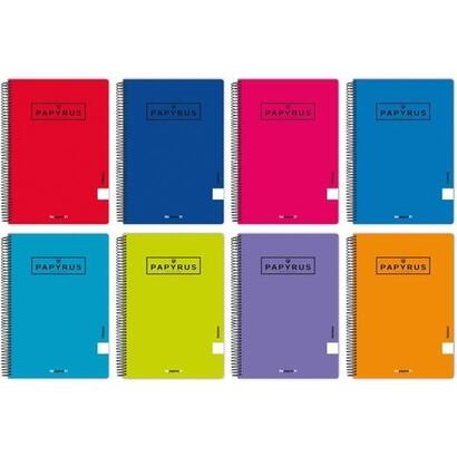 pack-de-10-unidades-papyrus-cuaderno-tapa-blanda-01-uniclasic-80h-90gr-pauta-25mm-cuarto-colores-surtidos
