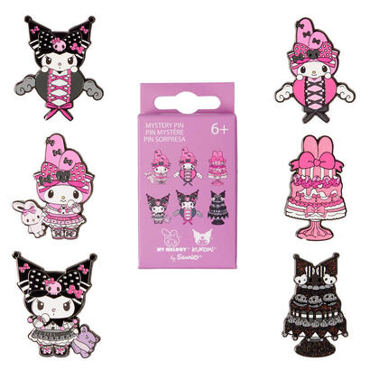 pack-de-12-unidades-blind-box-enamel-pin-my-melody-and-kuromi-sanrio-loungefly-surtido