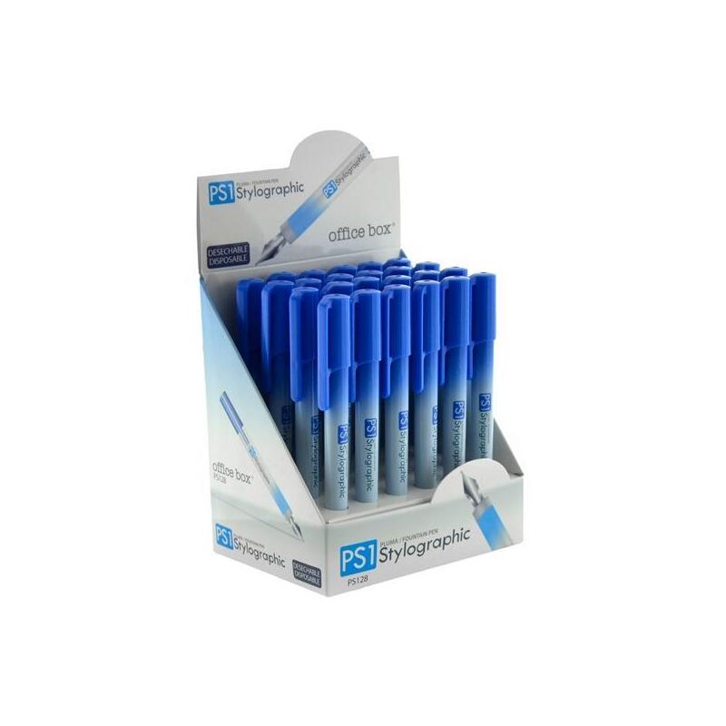 office-box-pluma-estilografica-ps1-desechable-tinta-azul-expositor-24-ud