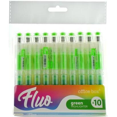 office-box-marcador-fluorescente-fluo-recargable-verde-pack-10-ud