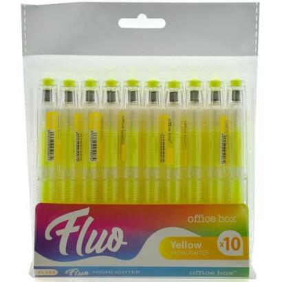 office-box-marcador-fluorescente-fluo-recargable-amarillo-pack-10-ud
