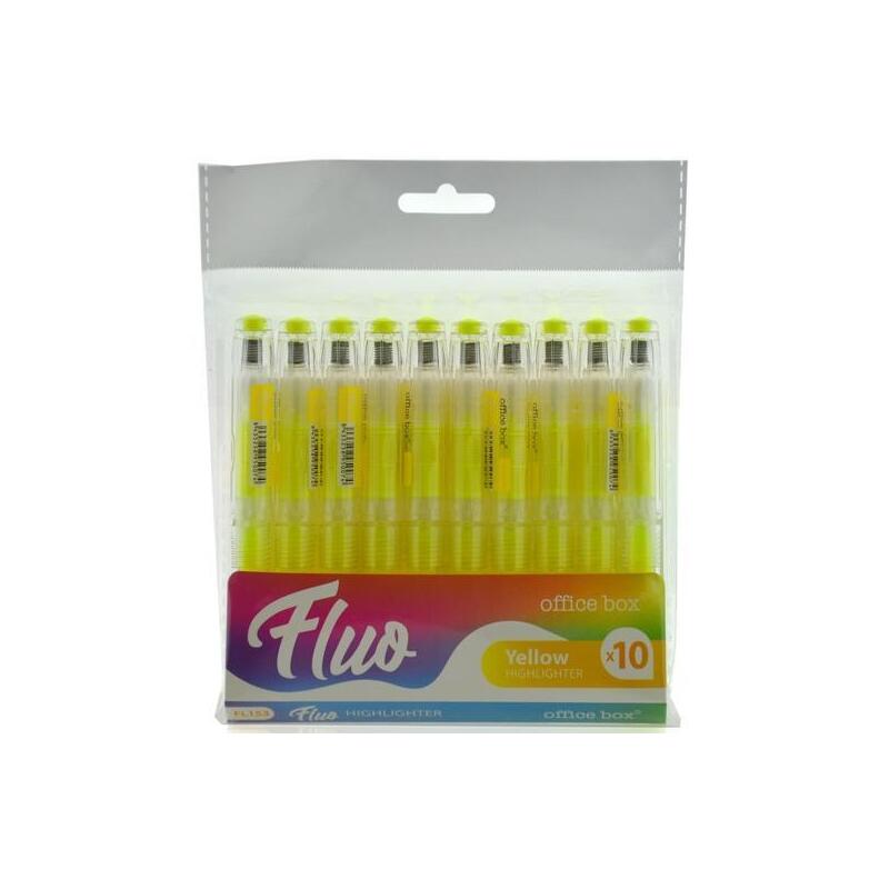 office-box-marcador-fluorescente-fluo-recargable-amarillo-pack-10-ud