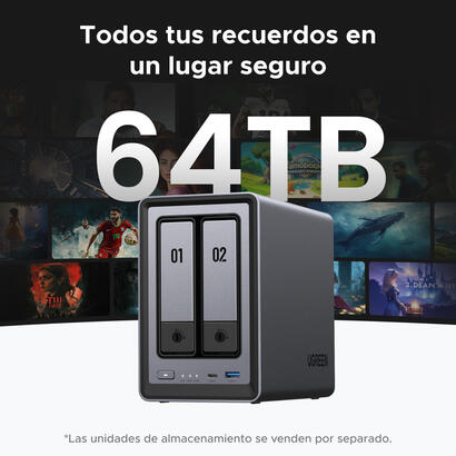ugreen-nasync-dxp2800-nas-system-2-bay-compacto-intel-n-n100-8-gb-ddr5-0-tb-ugos-pro-negro
