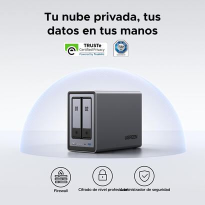 ugreen-nasync-dxp2800-nas-system-2-bay-compacto-intel-n-n100-8-gb-ddr5-0-tb-ugos-pro-negro