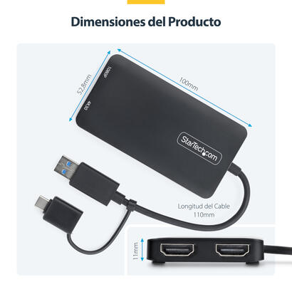 startech-adaptador-convertidor-usb-30-a-2-pantallas-hdmi-windowsmac