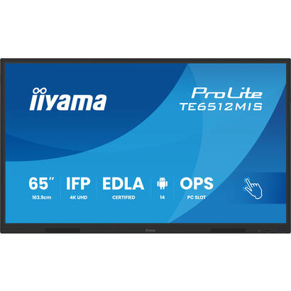 iiyama-te6512mis-b4ag-pantalla-plana-para-senalizacion-digital-1651-cm-65-lcd-wifi-400-cd-m-4k-ultra-hd-negro-tactil-procesador-