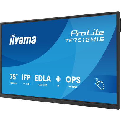 iiyama-ds-te7512mis-1893cm-va-touch-75-3840x2160-vga-2xhdmi-2xusb-c