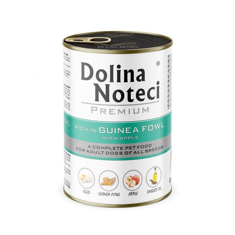 dolina-noteci-premium-rich-in-guinea-fowl-with-apple-comida-humeda-para-perros-400g