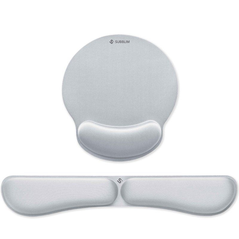 pack-de-reposamunecas-y-alfombrilla-ergonomica-subblim-ergo-memoryflex-plateadas