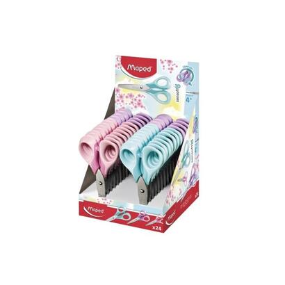 pack-de-24-unidades-maped-sensoft-tijera-escolar-punta-redonda-13cm-hojas-de-acero-inoxidable-mango-de-plastico