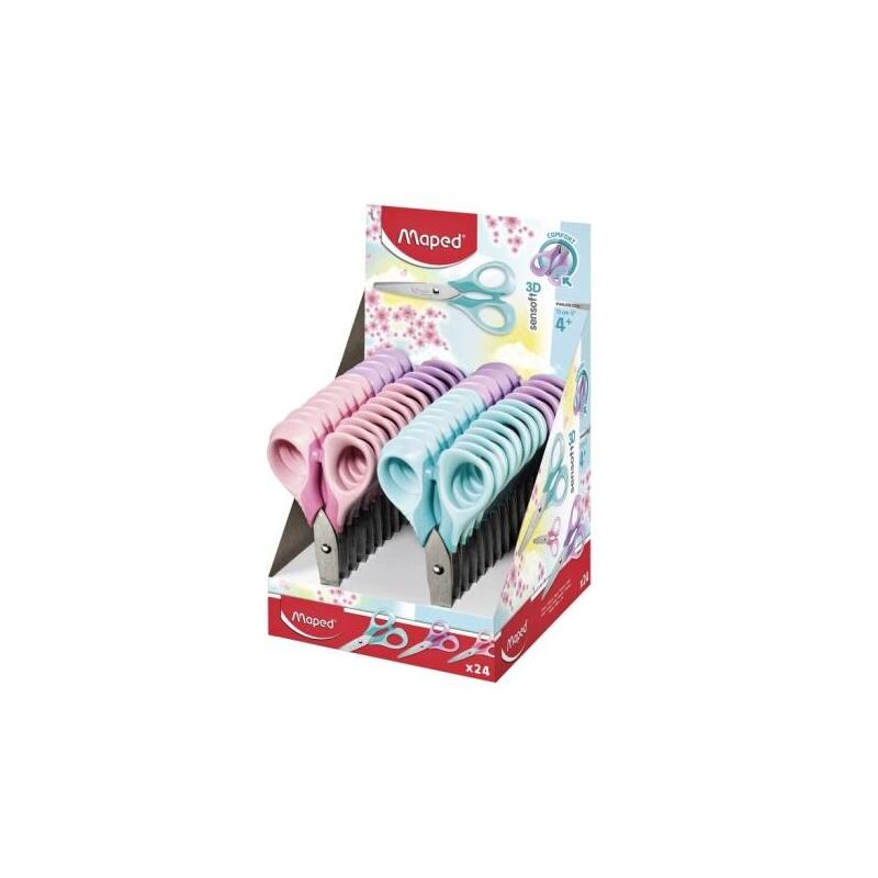 pack-de-24-unidades-maped-sensoft-tijera-escolar-punta-redonda-13cm-hojas-de-acero-inoxidable-mango-de-plastico