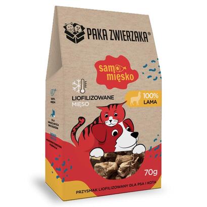 premio-para-perros-paka-zwierzaka-samo-miesko-lama-70g