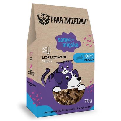 premio-para-perros-paka-zwierzaka-samo-miesko-rabbit-70g