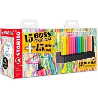 stabilo-marcadores-fluorescentes-set-de-mesa-15-ud-boss-original-15-ud-swing-cool-csurtidos