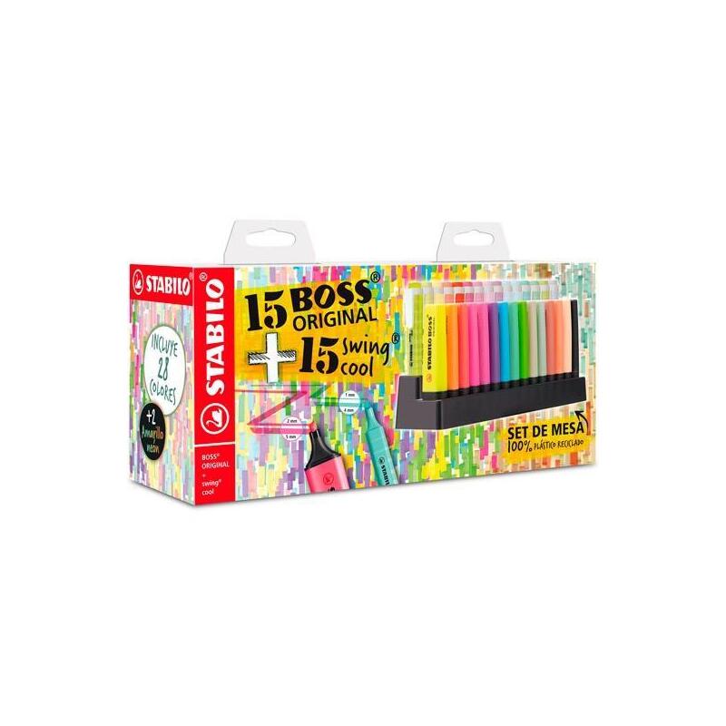 stabilo-marcadores-fluorescentes-set-de-mesa-15-ud-boss-original-15-ud-swing-cool-csurtidos