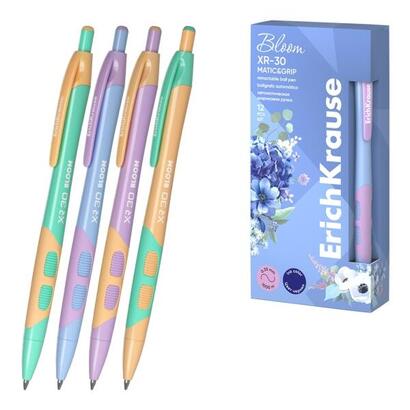 pack-de-12-unidades-erichkrause-bloom-xr-30-maticgrip-pastel-boligrafo-retractil-punta-de-bola-07mm-trazo-de