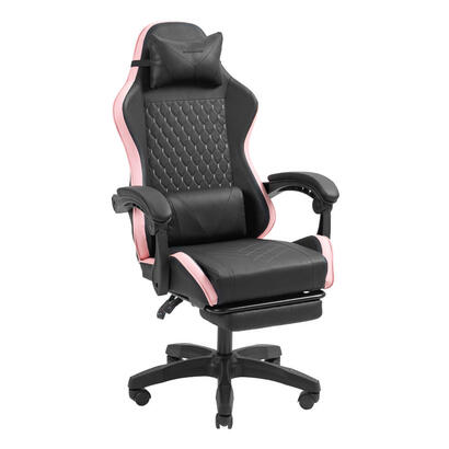 silla-gamer-mars-gaming-mgcxbpk-negra-y-rosa-reclinable-reposabrazos-ajustable-reposapies-cojines