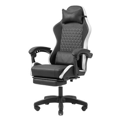 silla-gamer-mars-gaming-mgcxbbl-negra-y-blanca-reclinable-reposabrazos-ajustable-reposapies-cojines