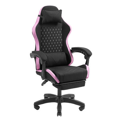 silla-gamer-mars-gaming-mgcxfgrbl-negra-y-rosa-reclinable-reposabrazos-ajustable-reposapies-cojines