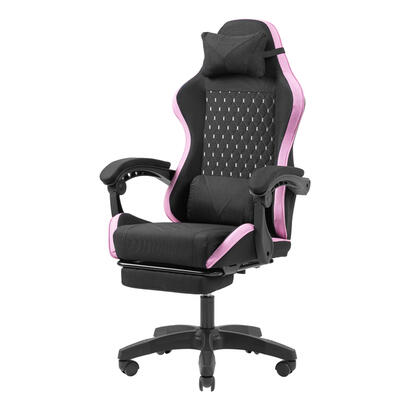 silla-gamer-mars-gaming-mgcxfgrbl-negra-y-rosa-reclinable-reposabrazos-ajustable-reposapies-cojines