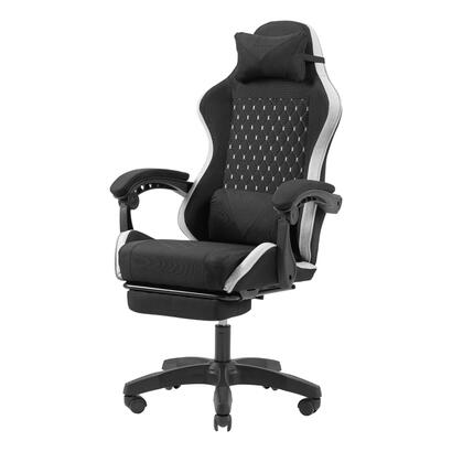 silla-gamer-mars-gaming-mgcxfgrbl-negra-y-blanca-reclinable-reposabrazo-ajustable-reposapies-cojines