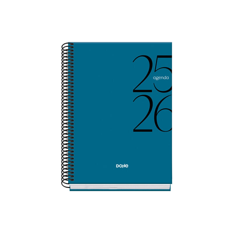 dohe-system-agenda-escolar-2526-espiral-a5-semana-vista-papel-70gm2-cubierta-de-carton-plastificado-azul
