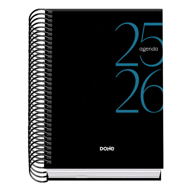 dohe-system-agenda-escolar-2526-espiral-a6-dia-pagina-papel-70gm2-cubierta-de-carton-plastificado-negro