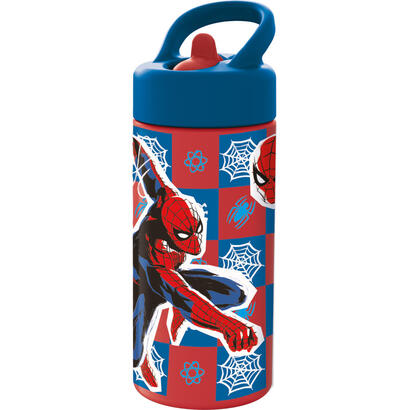 safta-spider-man-attack-botella-410ml-pvc-sin-bpa-74x178x64cm-rojo-y-azul