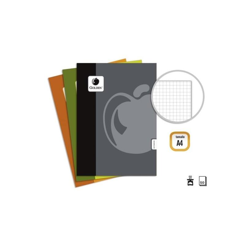 golden-basic-pack-de-10-libretas-grapadas-a4-50-hojas-60grs-cuadricula-colores-surtidos