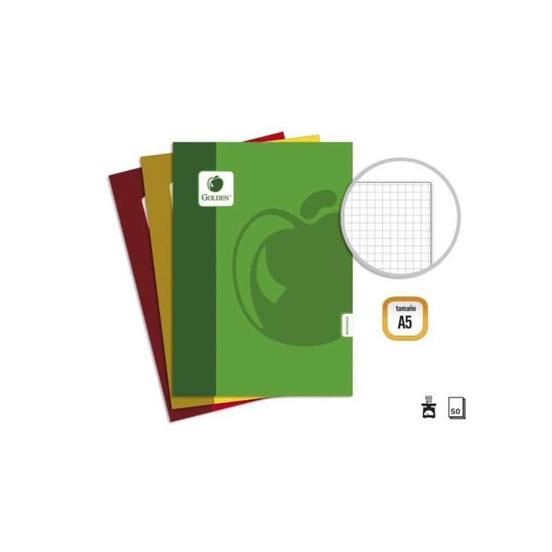 golden-basic-pack-de-10-libretas-grapadas-a5-50-hojas-60grs-cuadricula-colores-surtidos