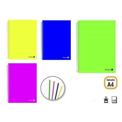 golden-pack-de-4-cuadernos-a4-120-hojas-90gr-cuadricula-5x5-hojas-microperforadas-con-banda-de-color-y-4-taladros-