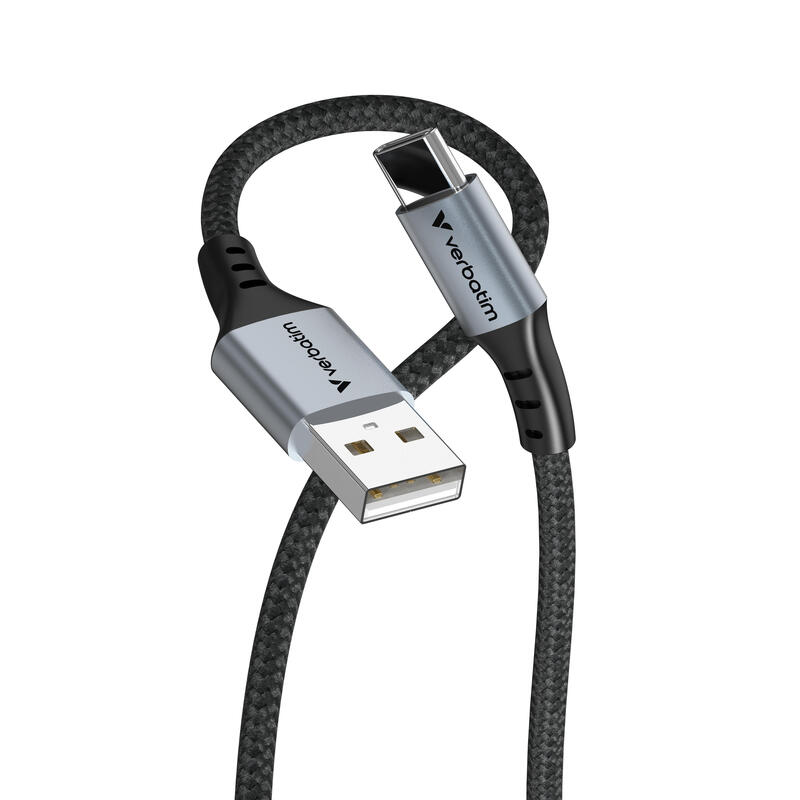 verbatim-sync-charge-usb-a-auf-usb-c-18w-120-cm-gris verbatim-sync-charge-usb-a-auf-usb-c-18w-120-cm-gris
