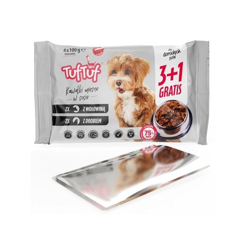 tuf-tuf-2x-with-poultry-2x-with-beef-comida-humeda-para-perros-4x100g