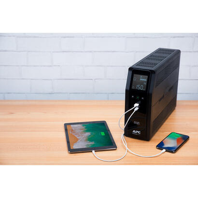 sai-apc-br1200si-back-ups-pro-br-1200va-sinewave-8xiec-avr-pantalla-lcd-1xusb-a-1xusb-c-formato-torr